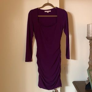 Purple Boston Proper Cinched Dress